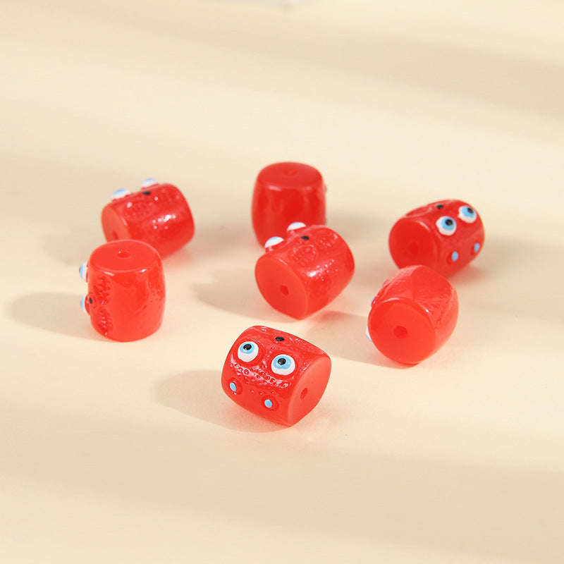 Wholesale 20pcs Cartoon Eyeball Monster Resin String Beads
